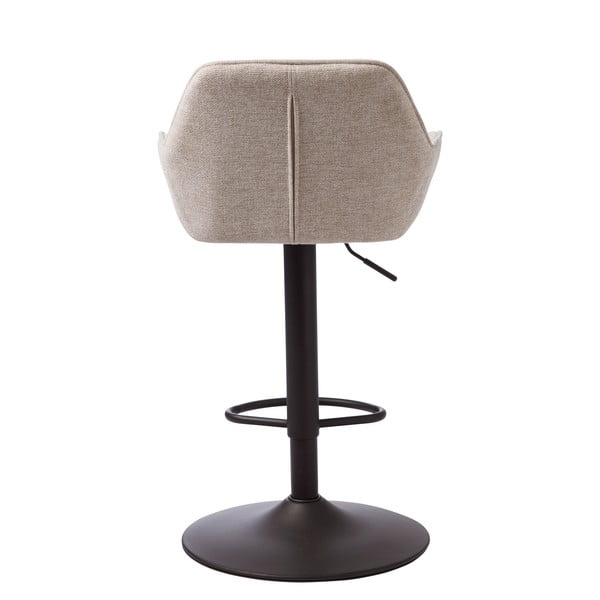Sgabello da bar beige imbottito con altezza regolabile/con braccioli (altezza della seduta 65 cm) Nolan – Unique Furniture-image-4