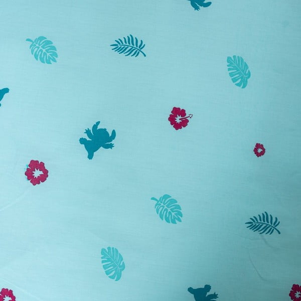 Set copripiumino e federa da bambini blu in cotone per letto singolo 140x200 cm Lilo a Stitch "Hawaii"  – Jerry Fabrics-image-4