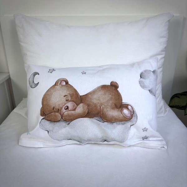 Set copripiumino e federa da bambini in cotone per culla 100x135 cm Teddy "Moon" – Jerry Fabrics-image-1
