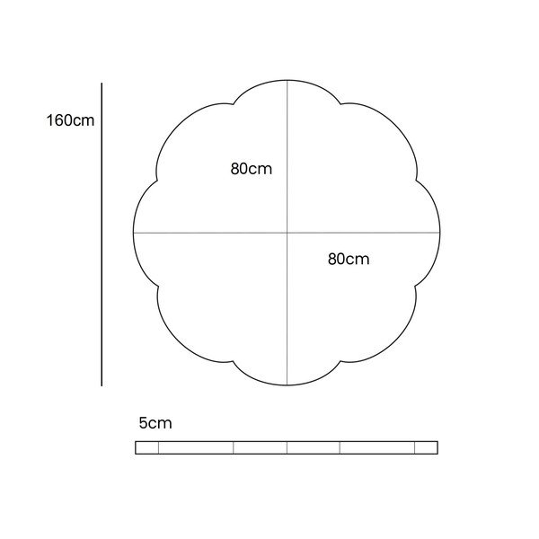 Palestrina per bambini bianca 160x160 cm – Meowbaby-image-3