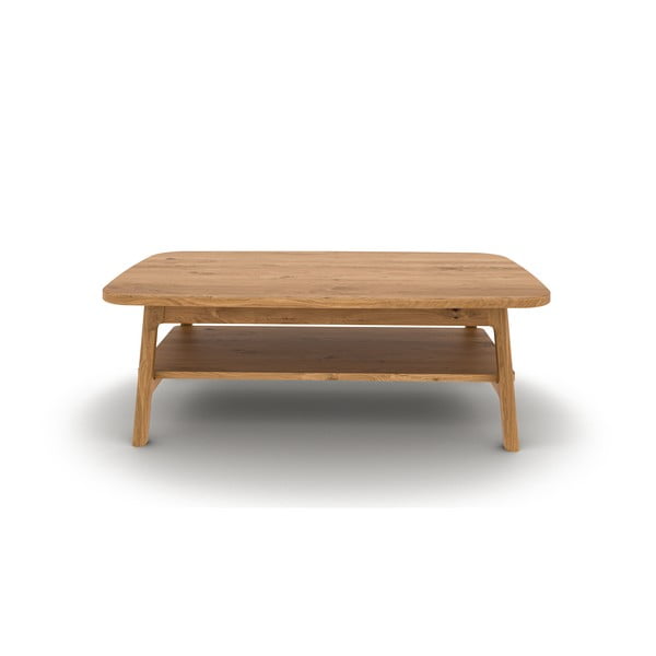 Tavolino in legno di quercia di colore naturale 70x110 cm Twig - The Beds