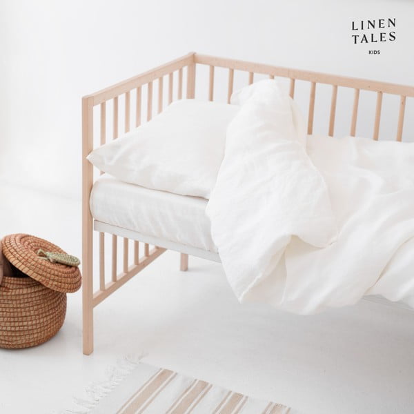 Biancheria da letto per bambini per letto singolo 140x200 cm White - Linen Tales-image-3