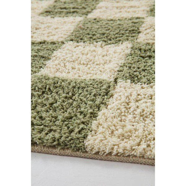 Tappeto verde/color crema in cotone 200x300 cm Mela – Jotex-image-3