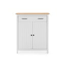 Cassettiera alta bianca in legno di pino 90x110 cm Miranda - Marckeric