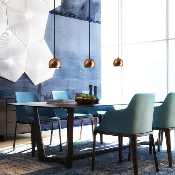 Lampada a sospensione tripla nera MYOO Elementary 3BS Glossy - Sotto Luce-image-1