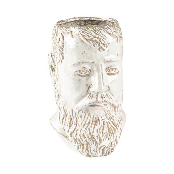 Vaso in gres bianco Calvi - Villa Collection-image-2