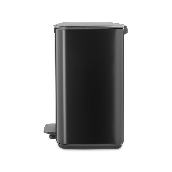 Cestino per la spazzatura nero opaco in acciaio con pedale 12 l Bo – Brabantia-image-3