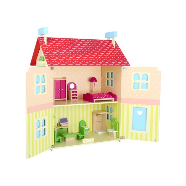 Casa delle bambole in legno con tetto rimovibile per bambole Doll - Legler-image-4