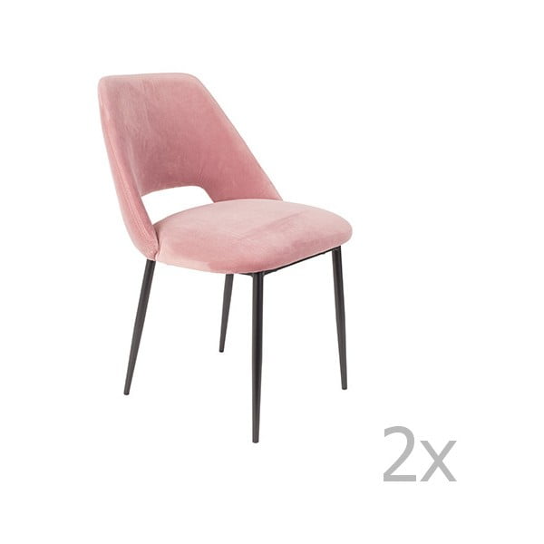 Set di 2 sedie rosa Cenerentola - White Label