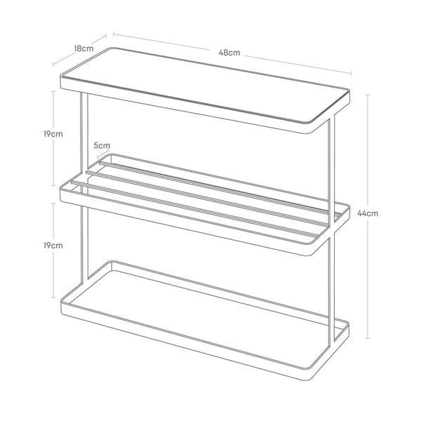 Tavolo pieghevole 18x48 cm Frame - YAMAZAKI-image-2