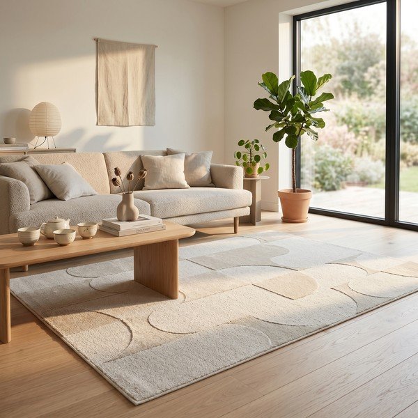 Tappeto beige 120x170 cm Luna - ESTE-image-4