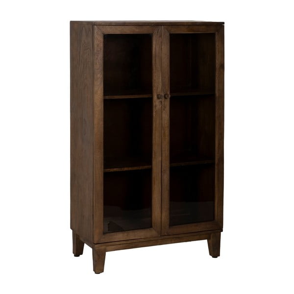 Vetrina marrone in mango massiccio 80x140x40 cm Ravi – Ixia