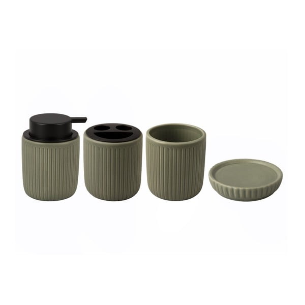 Set di accessori da bagno in ceramica verde Neat - PT LIVING