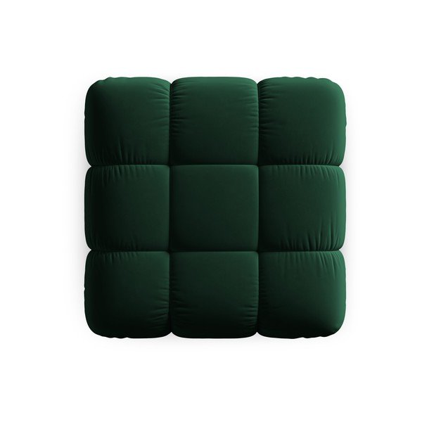 Pouf in velluto verde Bellis - Micadoni Home-image-4
