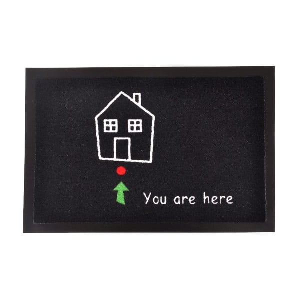 Tappetino nero, 40 x 60 cm You Are Here - Hanse Home