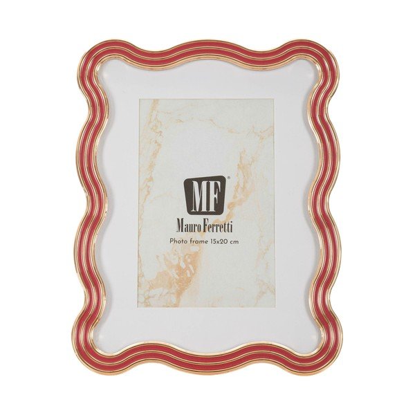 Cornice rossa/dorata in metallo/in vetro verticale con sostegno 17,5x22,5 cm Elizabeth – Mauro Ferretti-image-2