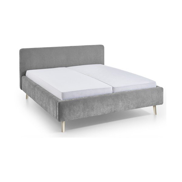 Letto matrimoniale imbottito grigio rete non inclusa 180x200 cm Mattis – Meise Möbel