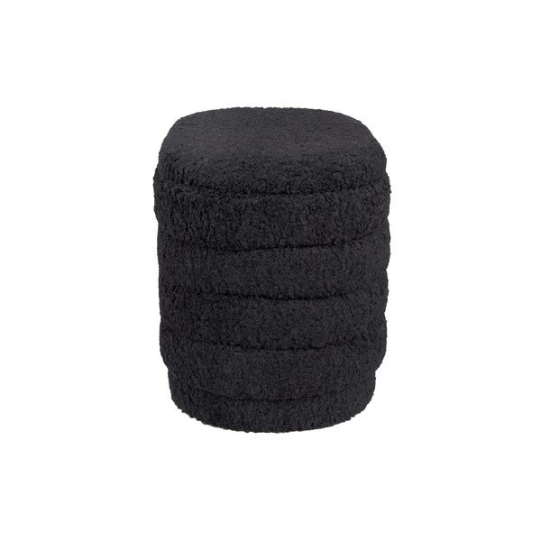 Pouf ovale nero con contenitore Cuddly - Leitmotiv-image-3