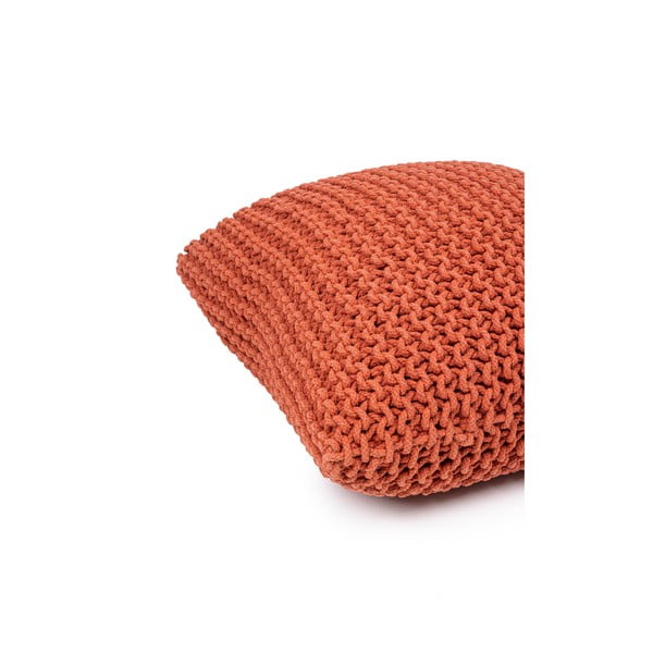 Pouf cuscino rosso mattone in maglia - Bonami Essentials-image-3