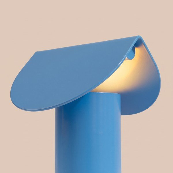 Lampada da tavolo LED azzurra in alluminio (altezza totale 15 cm) BISCUIT – Thoro-image-2