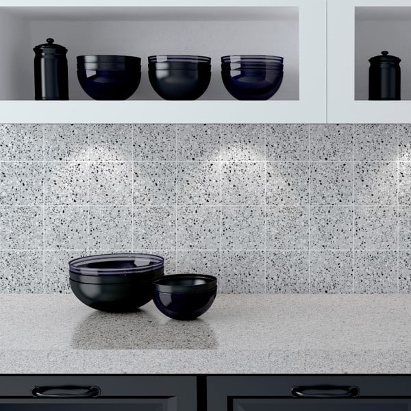 Set di adesivi per piastrelle 60 pz 10x10 cm Terrazo – Ambiance-image-3