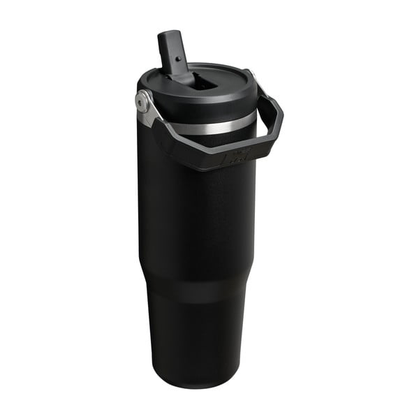 Borraccia termica nera in acciaio inox 890 ml IceFlow™ Flip Straw 2.0 Tumbler Black – Stanley-image-1