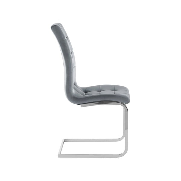 Sedie da pranzo colore grigio in velluto set di 2 pz Lola - Støraa-image-2