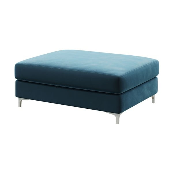 Pouf in velluto blu scuro Devichy Rothe - devichy-image-2