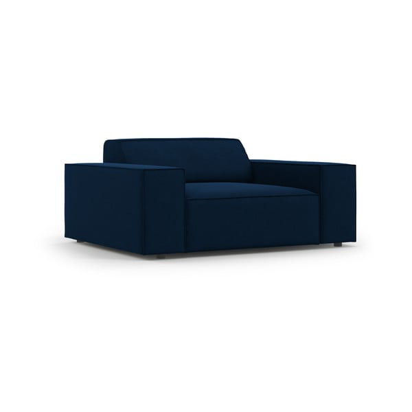 Poltrona in blu scuro con rivestimento in velluto Jodie – Micadoni Home