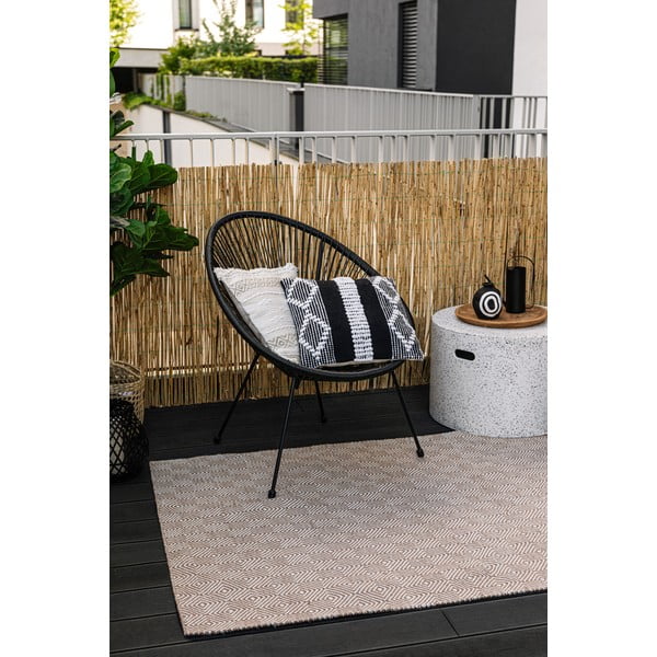 Tappeto per esterni bifacciale crema in plastica riciclata, 120 x 180 cm Solitaire - Green Decore-image-2