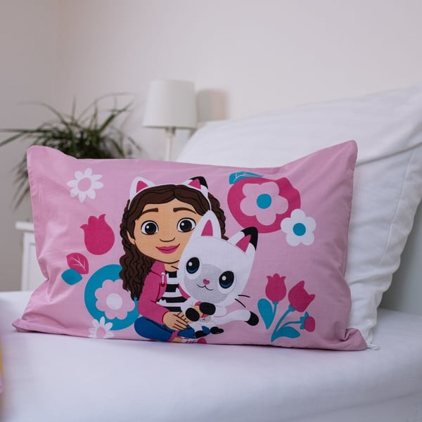 Lenzuola per culla in cotone rosa 100x135 cm Gabby's Dollhouse - Jerry Fabrics-image-3