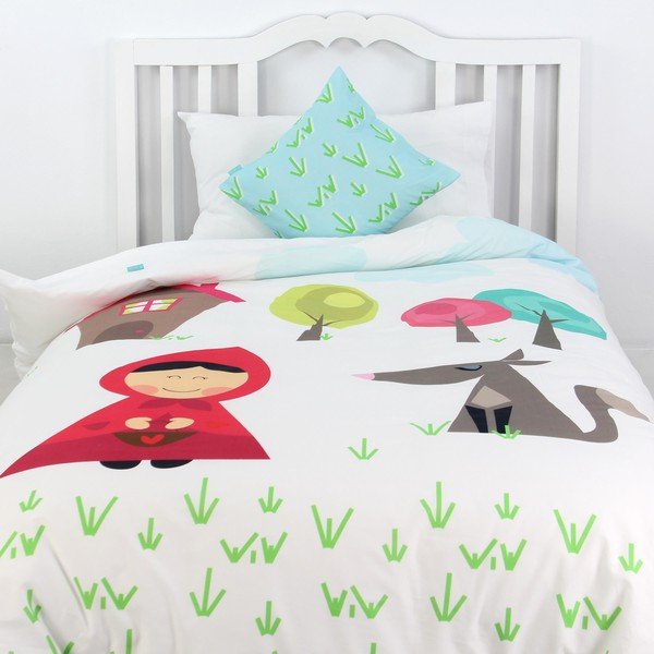 Copripiumino e cuscino in cotone per bambini , 140 x 200 cm Grandma - Mr. Fox-image-1