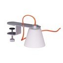 Lampada da tavolo grigia con paralume in vetro (altezza 23 cm) Lure - Hübsch