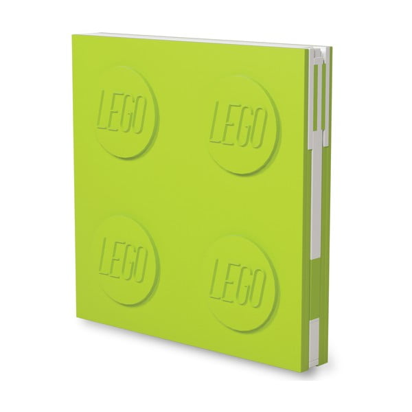 Quaderno quadrato verde chiaro con penna gel , 15,9 x 15,9 cm - LEGO®