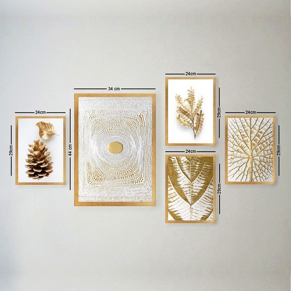 Set di 5 quadri 34x44 cm - Wallity-image-3
