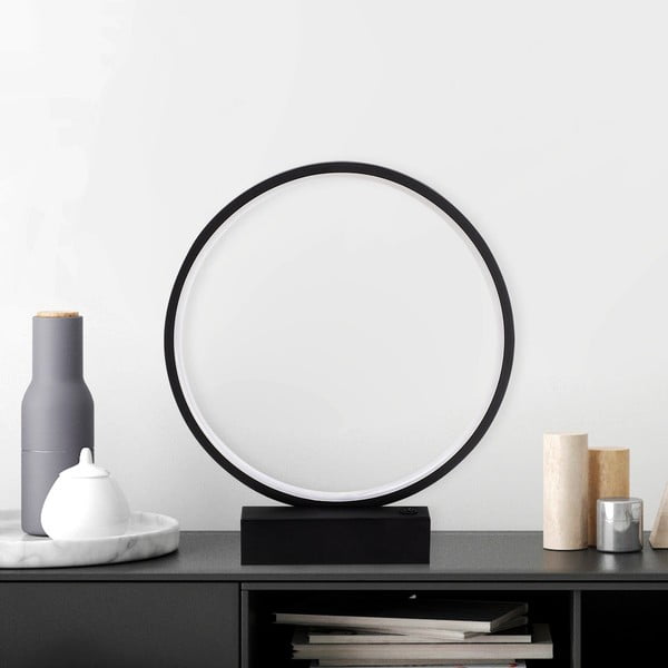 Lampada da tavolo a LED nera (altezza 35 cm) Halka - Opviq lights-image-4