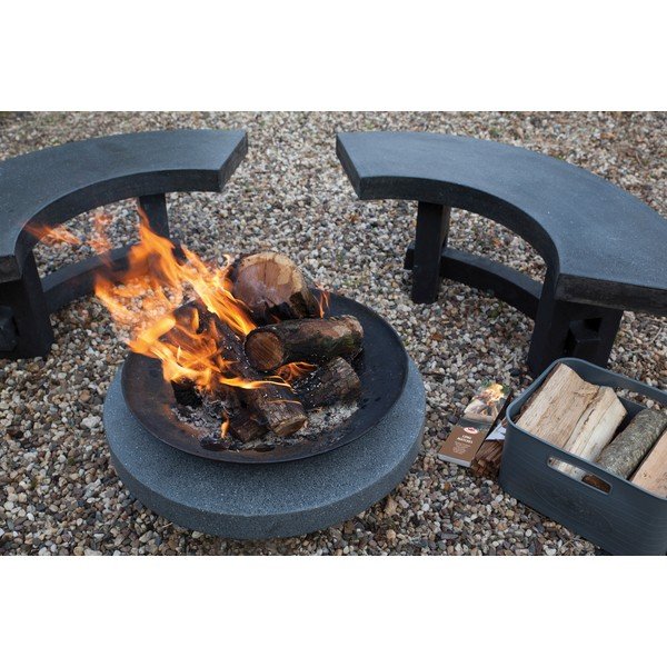 Panca in granito per il camino - Esschert Design-image-1