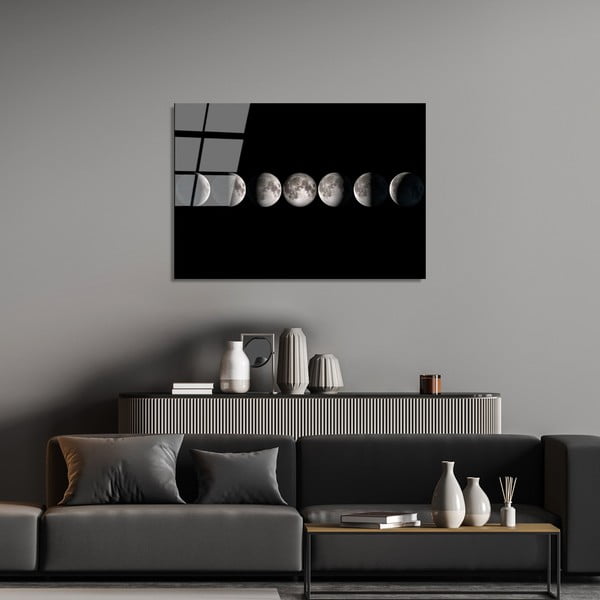 Pittura su vetro 100x70 cm Moon Phases - Wallity-image-1