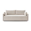 Divano beige allungabile con rivestimento in velluto a coste 211 cm Marcel – Bobochic Paris