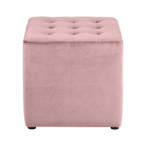 Pouf in velluto rosa Bryan - Actona