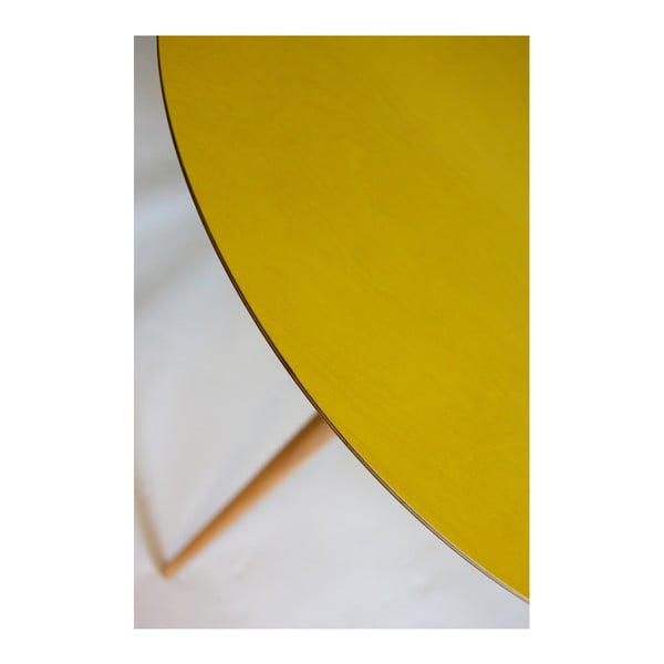 Tavolo da pranzo giallo Planet Round - Ragaba-image-2