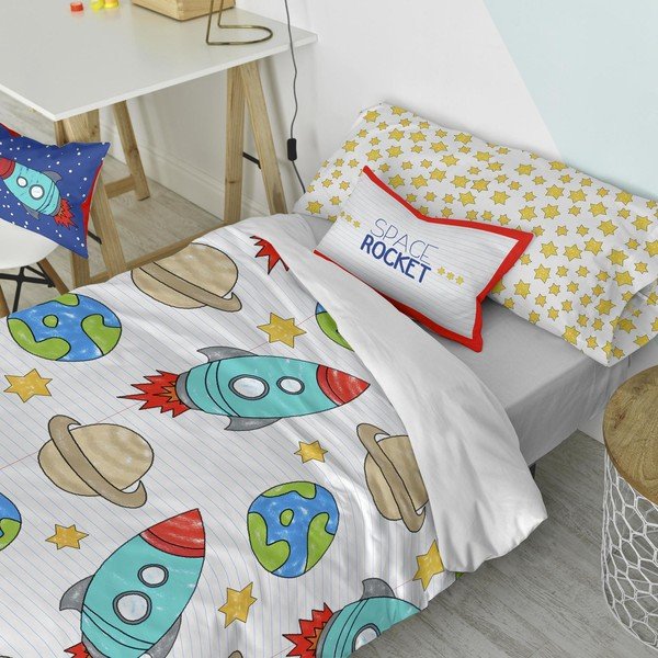 Federa reversibile in cotone , 50 x 30 cm Space Rocket - Mr. Fox-image-1