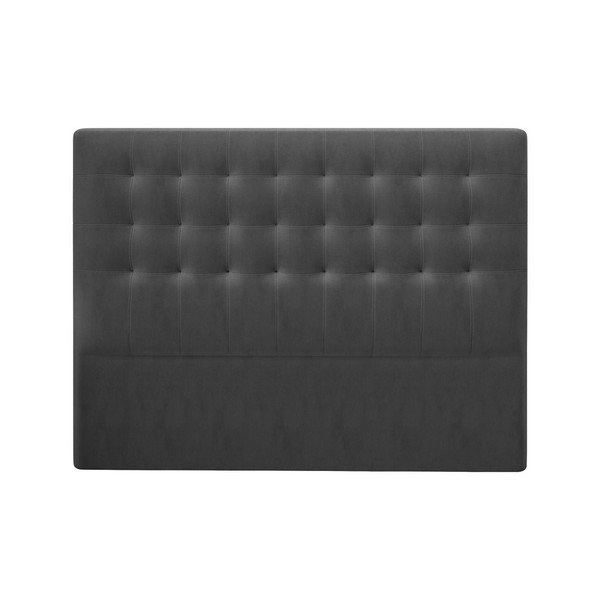 Testata grigio scuro con rivestimento in velluto Windsor & Co Sofas Athena, 180 x 120 cm - Cosmopolitan Design