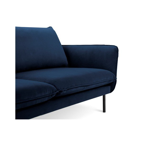 Divano in velluto blu, 200 cm Vienna - Cosmopolitan Design-image-3