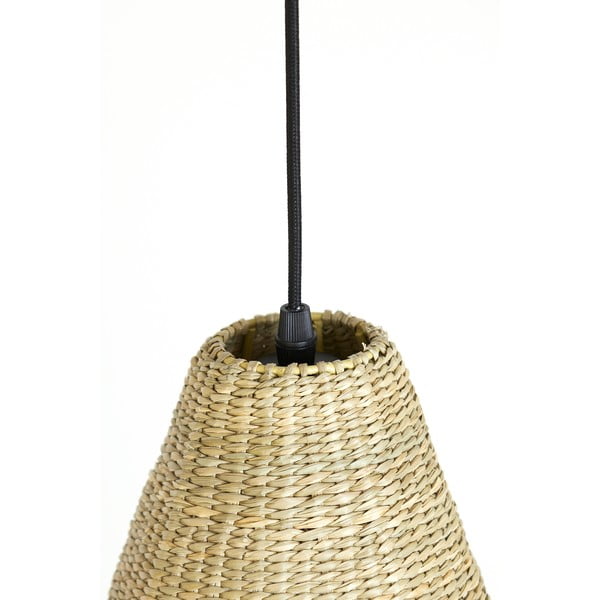 Lampadario in colore naturale con paralume in seagrass ø 20 cm Latika - Light & Living-image-4