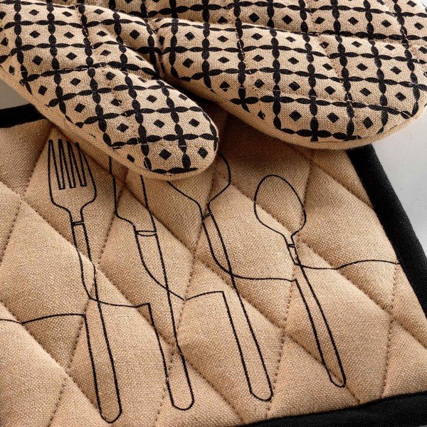 Presine in cotone riciclato in set da 2 Cuisiline - douceur d'intérieur-image-1