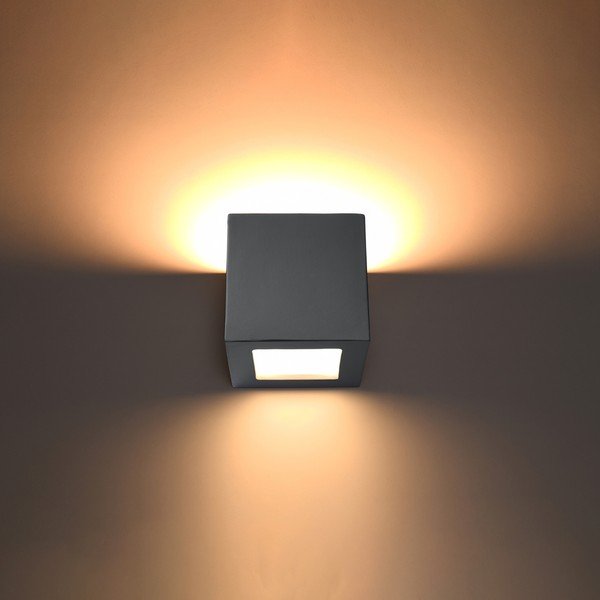 Lampada da parete grigia Leo - Sollux-image-1
