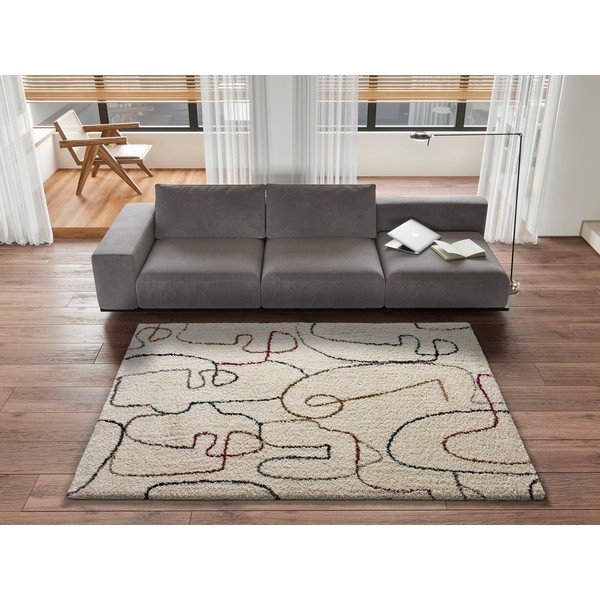 Tappeto bianco e crema , 80 x 150 cm Ikone - Universal-image-1