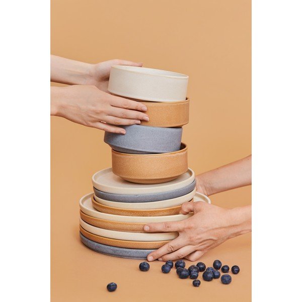 Set di piatti color crema in gres 12 pz Malia - Bonami Selection-image-3