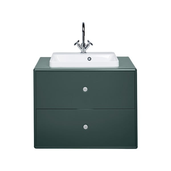 Mobile sospeso verde scuro con lavabo senza miscelatore 80x62 cm Color Bath - Tom Tailor